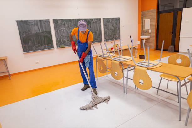 highly specialized college construction cleaning services in process